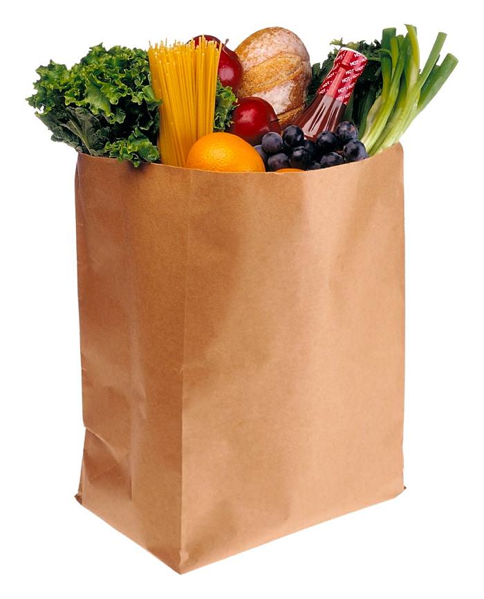 A bag of Groceries
